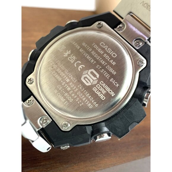 Casio G-Shock Men's Watch GSTB500D Bluetooth Tough Solar Gray Dial Steel 5684 - Picture 7 of 15